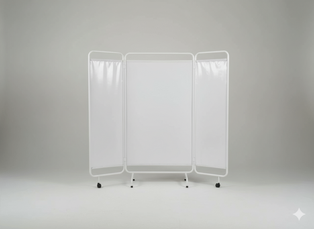Paravent 3 compartiments en blanc