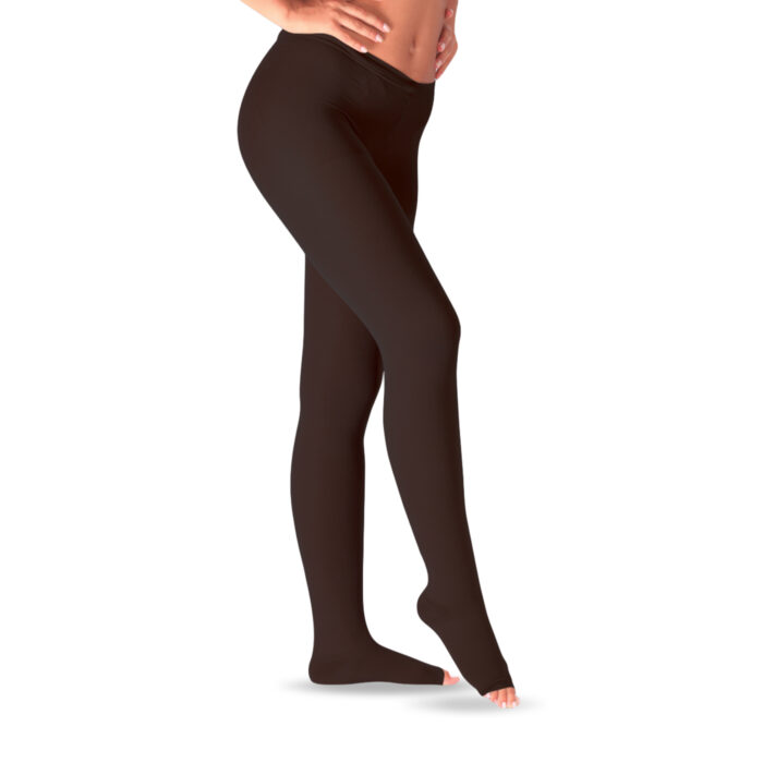 Collants noirs à bout ouvert