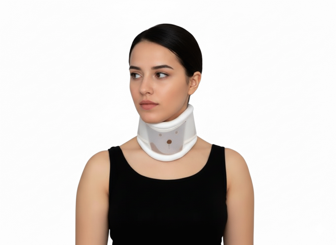 Collier blanc rigide sans appui