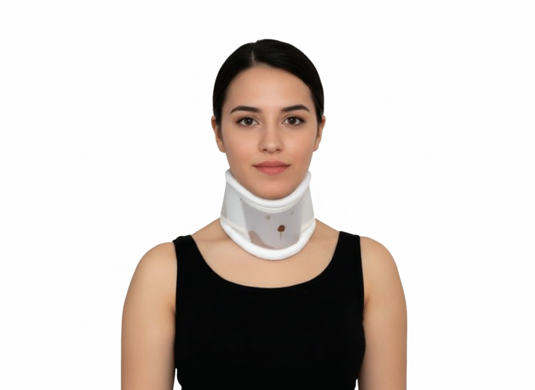 Collier blanc rigide sans appui