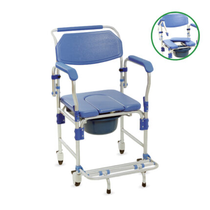 Fauteuil roulant de bain en aluminium