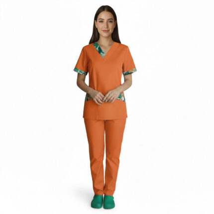Tenue de Bloc Médicale Femme Orange