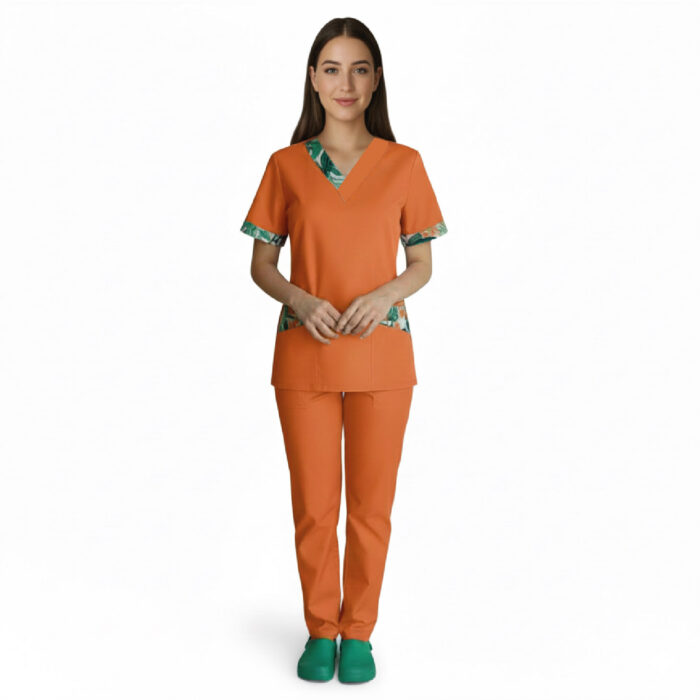 Tenue de Bloc Médicale Femme Orange