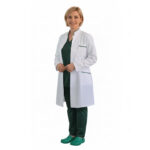 Tablier médicale femme col officier billet vert