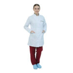 Tablier médicale femme col officier billet vert